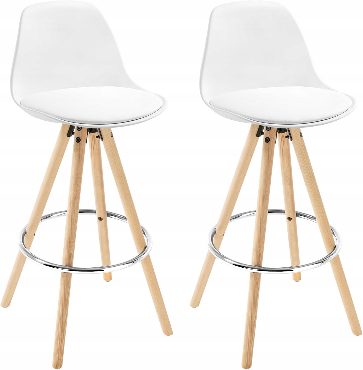 Woltu Barová Stolička Sada 2 Ks Kuchynská Stolička Ekokoža Podnožka