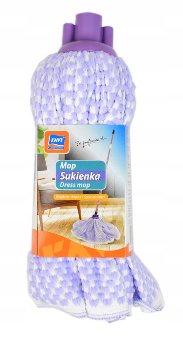 Vložka do mopu z mikrovlákna, bílá a fialová