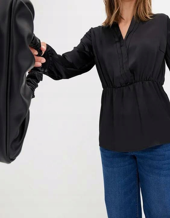 SATYNOWA KOSZULA ZE ŚCIĄGACZEM 44 Marka Bonprix