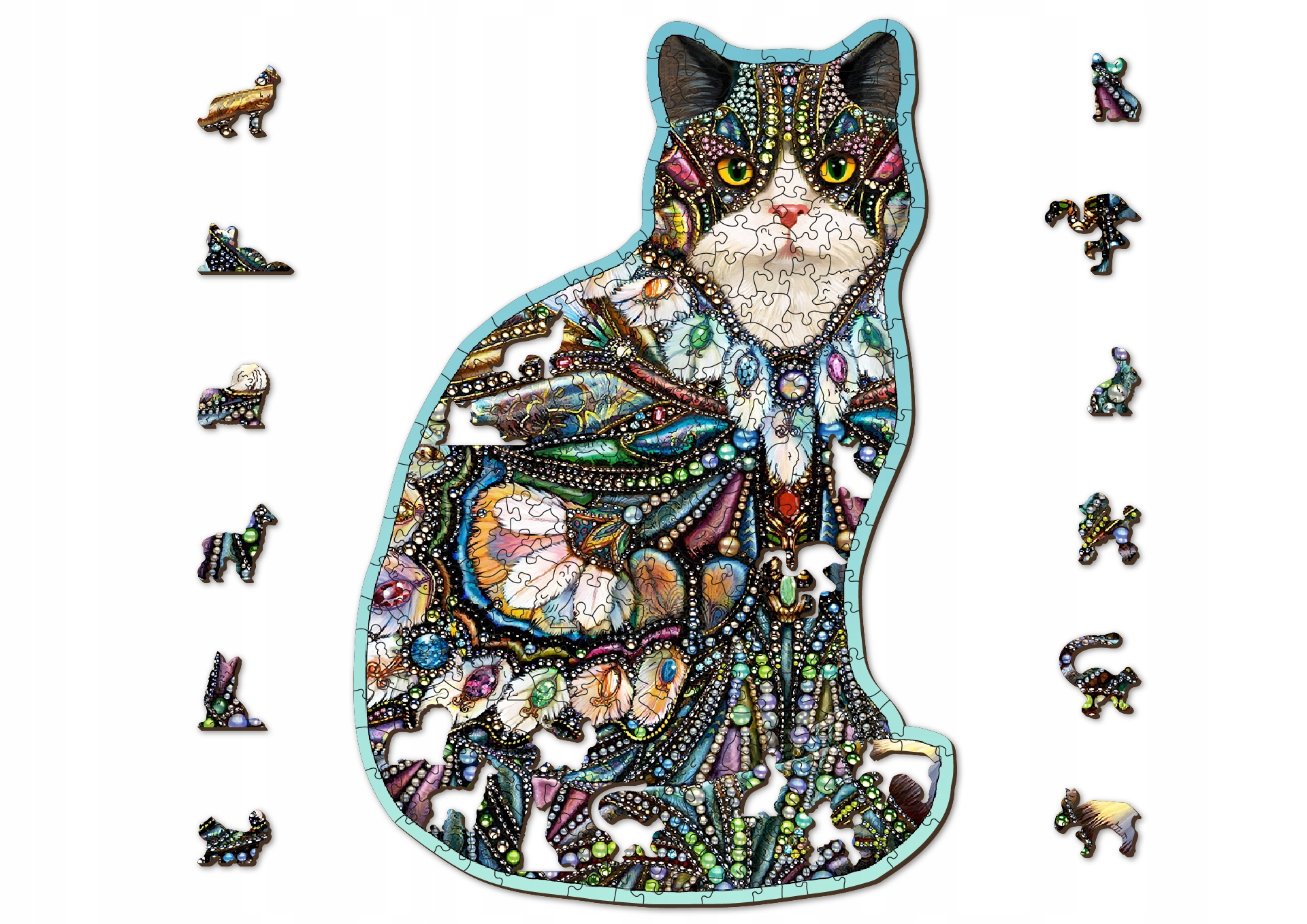 

Puzzle Drewniane The Jeweled Cat 250 el