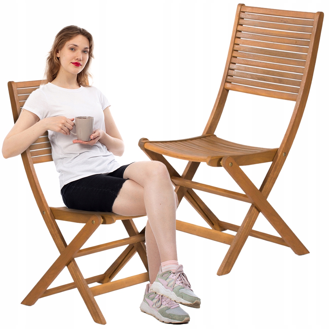 Skladacia záhradná stolička Fieldmann Fdzn 4012-T akácia