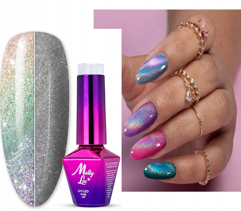 

MollyLac Lakier hybrydowy Flashing Holo Cat Eye