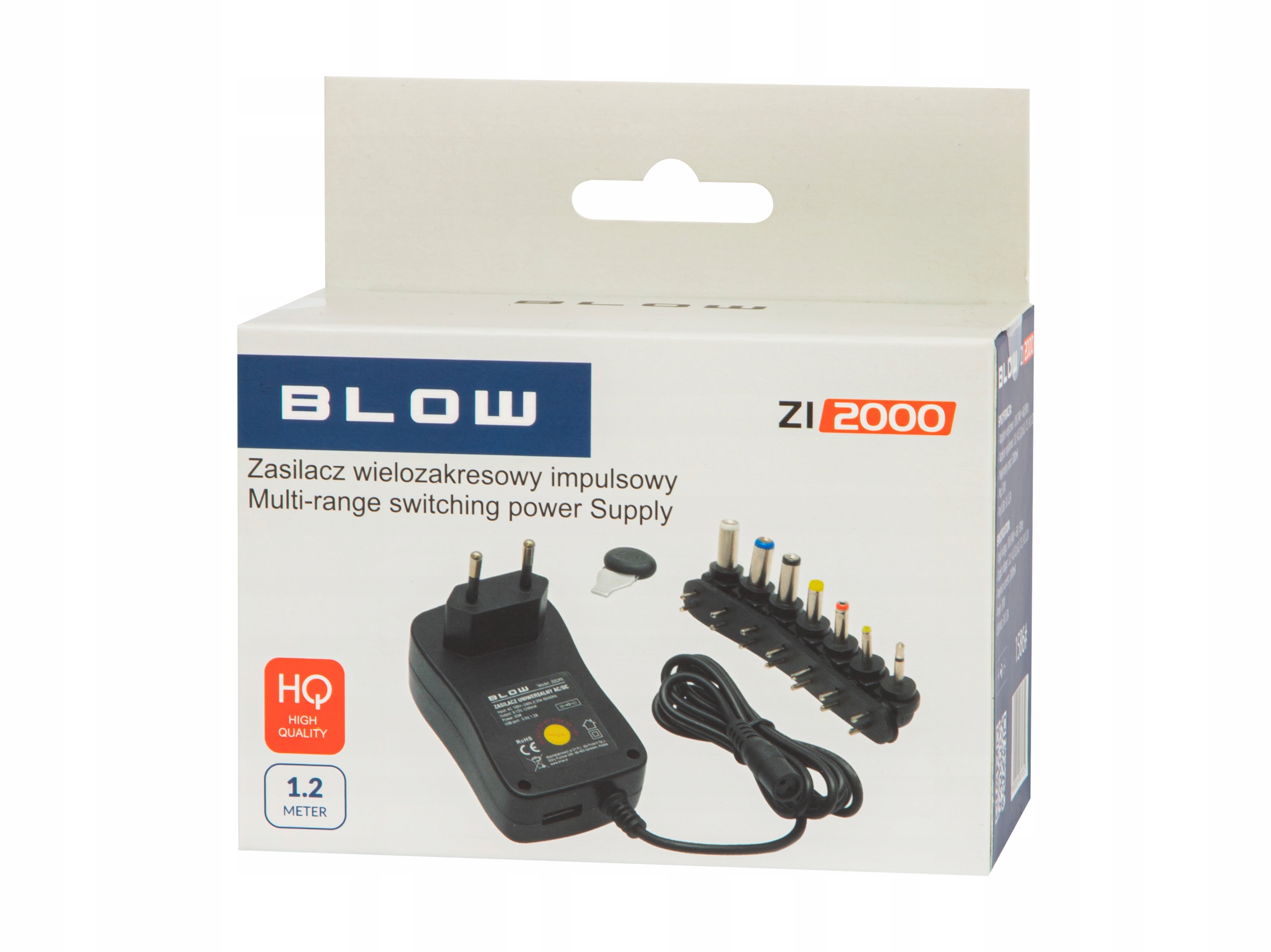 ZASILACZ UNIWERSALNY IMPULSOWY REGULOWANY 30W 7 KOŃCÓWEK WIELOZAKRESOWY Marka Blow