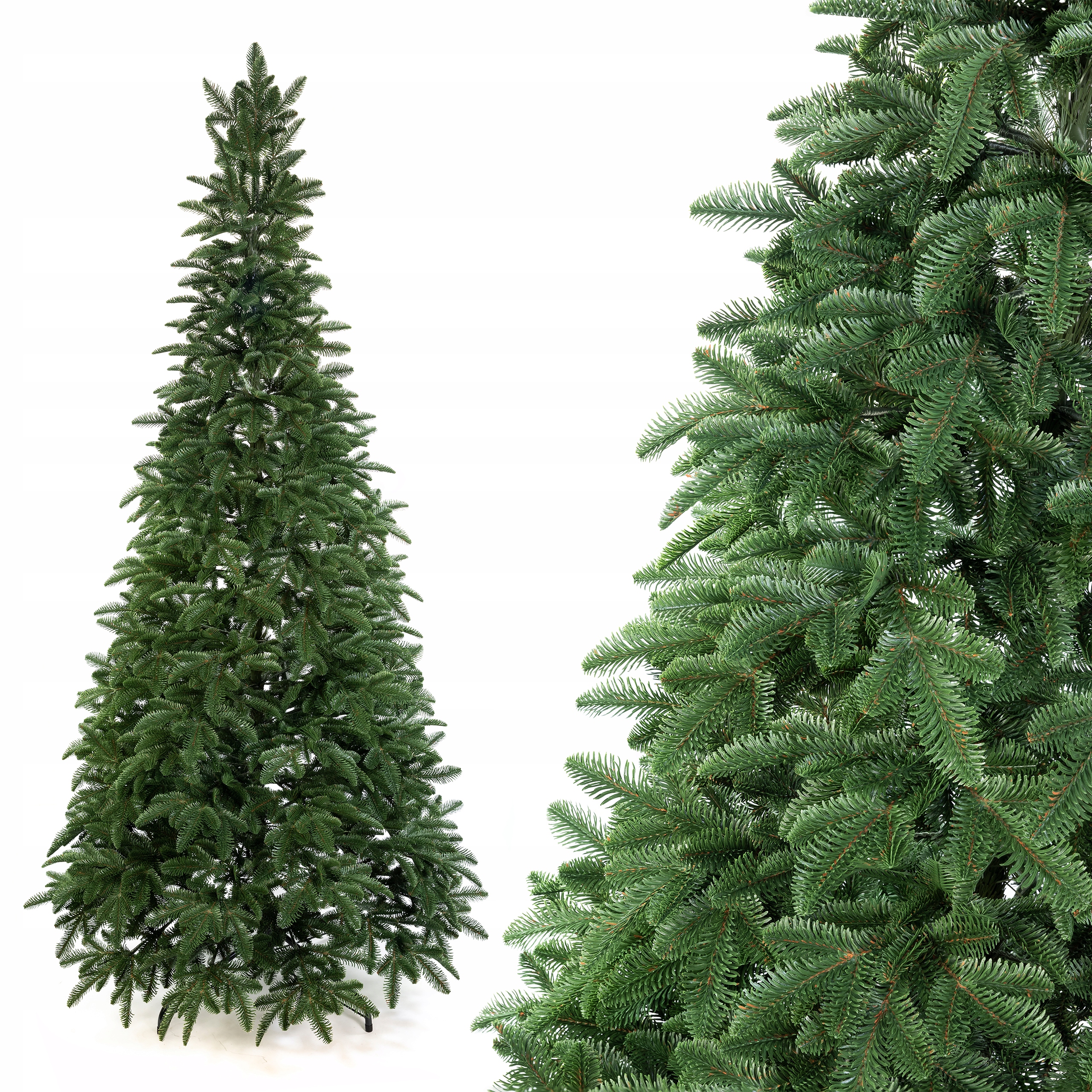 Exkluzívny umelý vianočný stromček Jedľa 100 % Pe 2D zelený Premium 220 cm, krásny