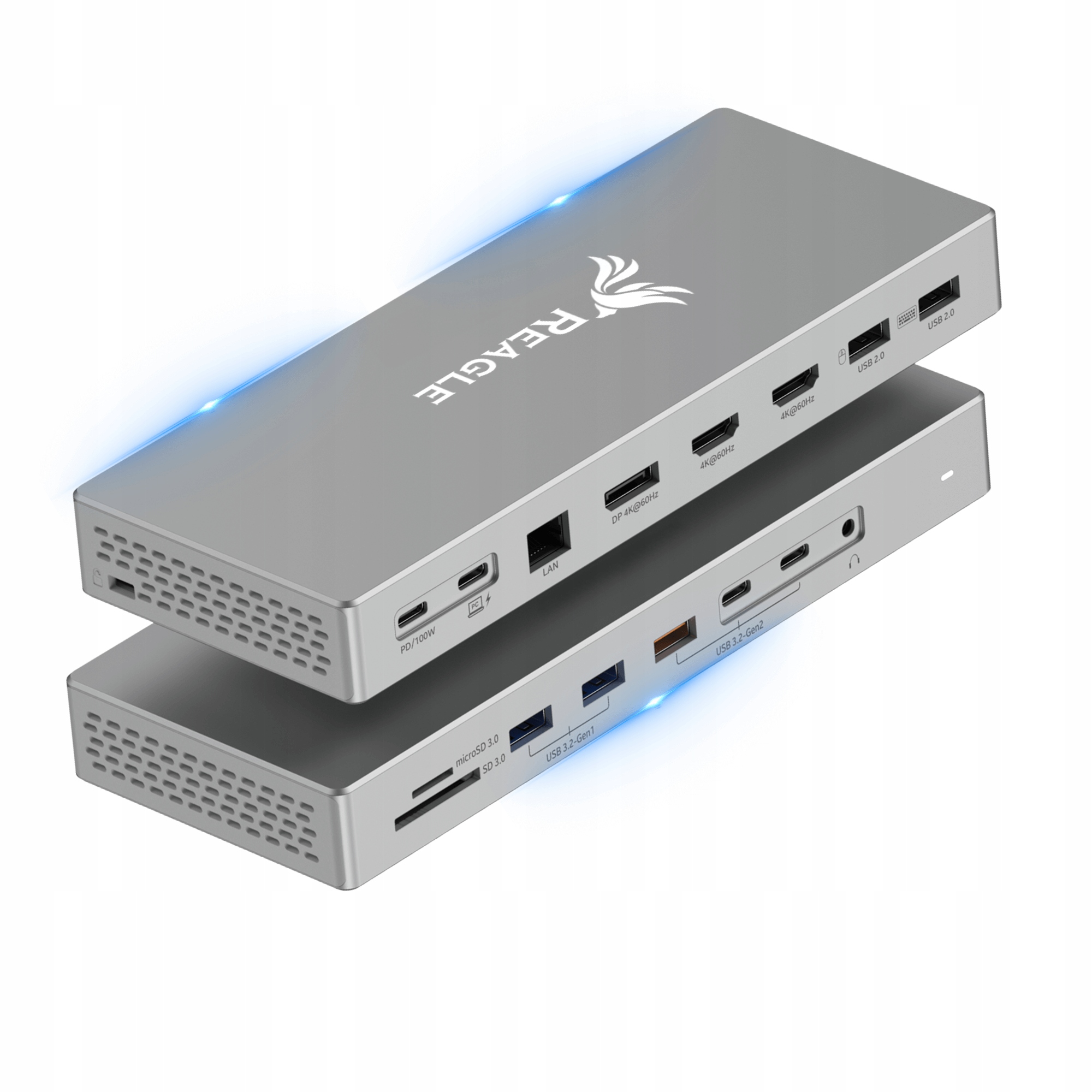 Stacja Dokująca 16w1 Hub Usb 3.2 Mst 2 Hdmi Dp 4K60Hz PD100W RJ45 Sd 7x Usb