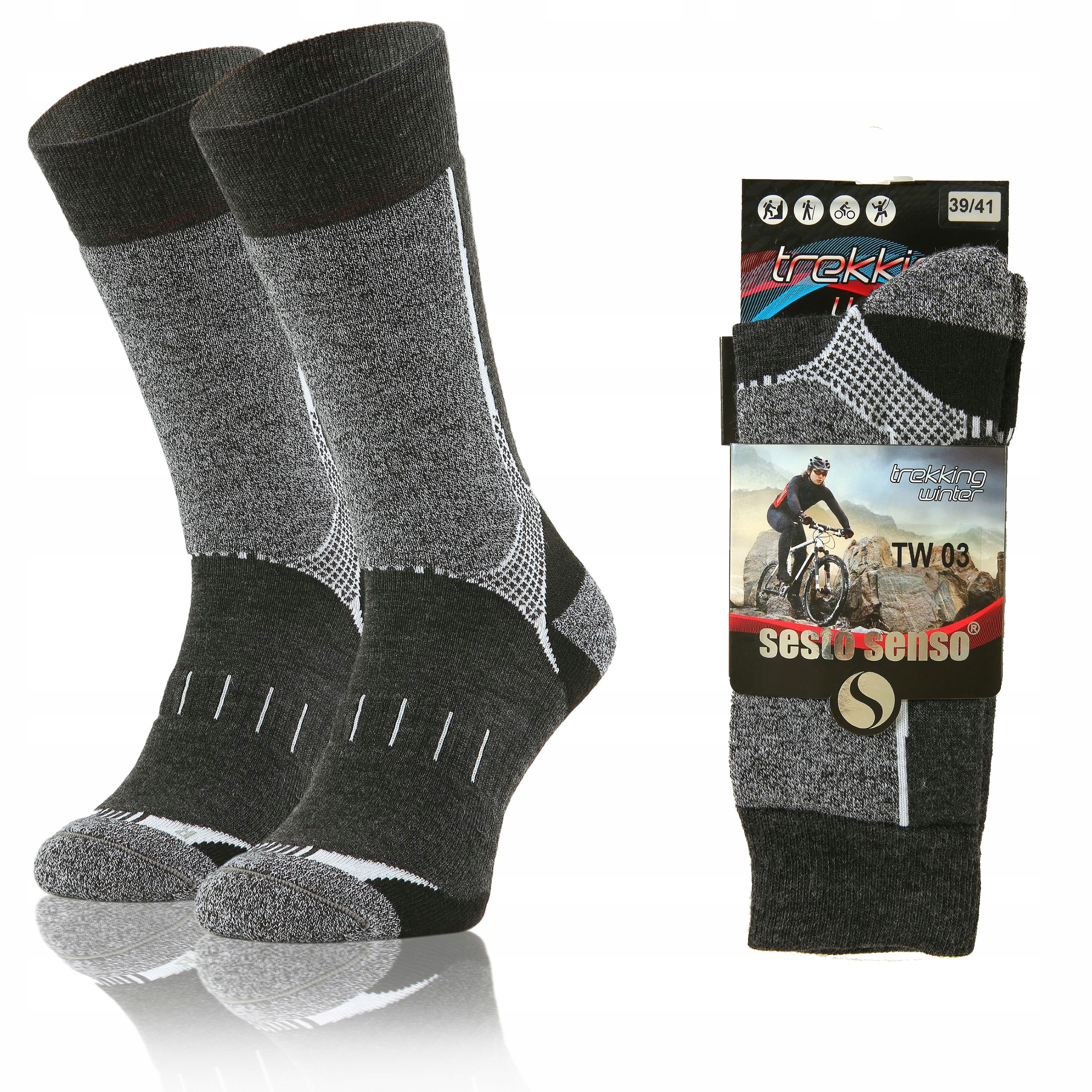 

Wełniane Termoaktywne Skarpety Trekkingowe