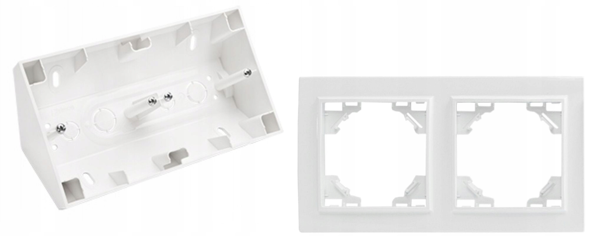 GNIAZDO PODWÓJNE MEBLOWE NAROŻNE BIURKOWE KUCHENNE BLATOWE USB TYP C BIAŁE Kod producenta QR-PN2-G1F-G1FC QUADRA WPUSZCZANE NABLATOWE