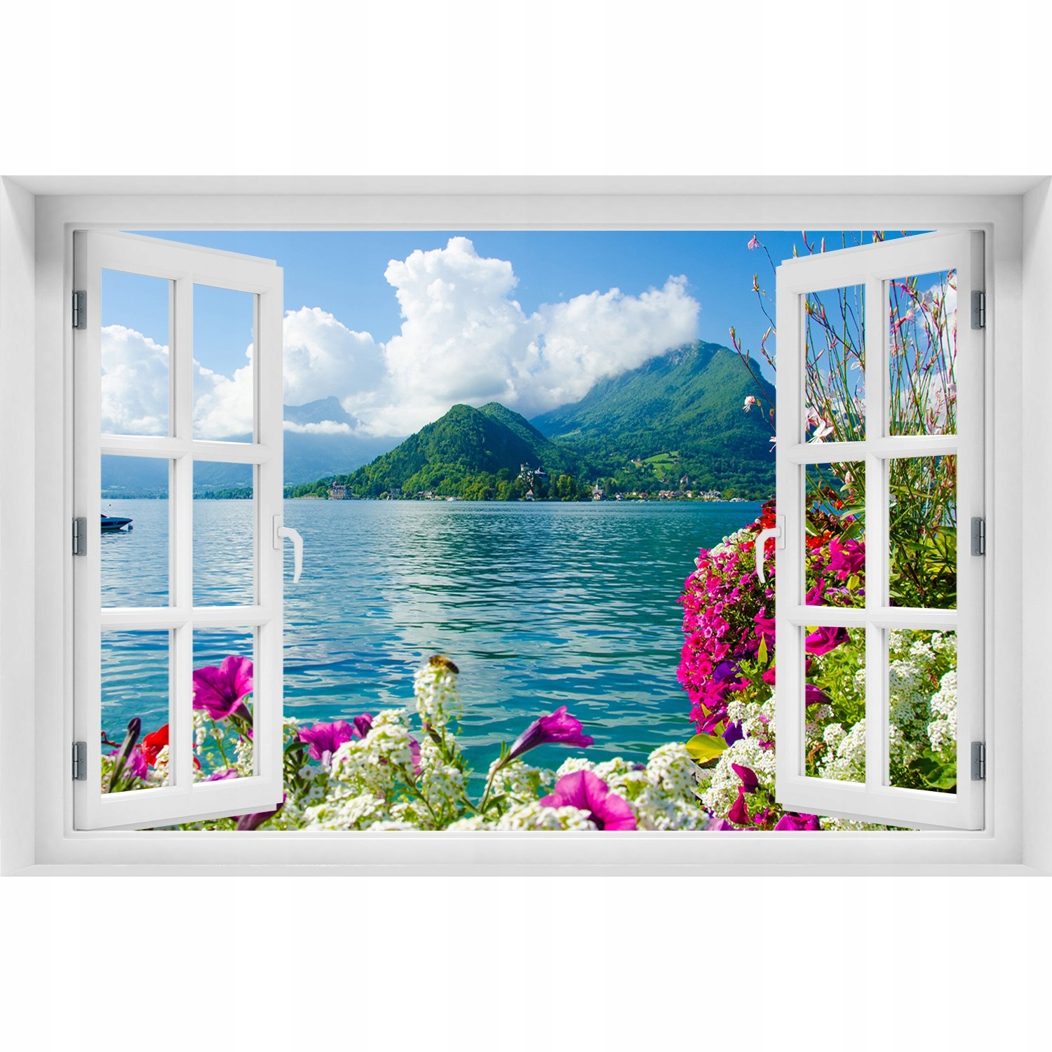 

Naklejka Fototapeta na ścianę Kwiaty nad jeziorem