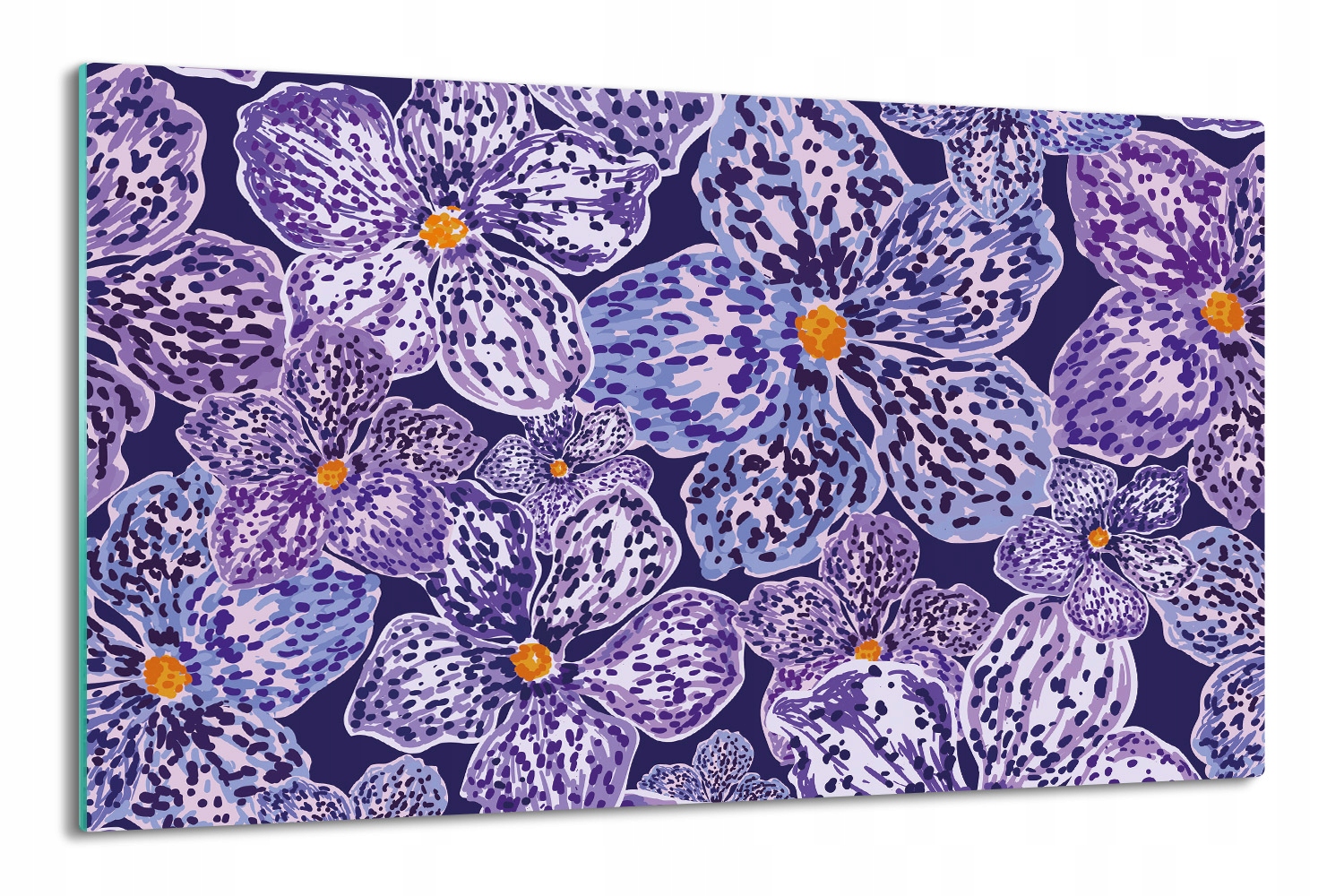 splashback deska 80x52 s potiskem Květiny vzor