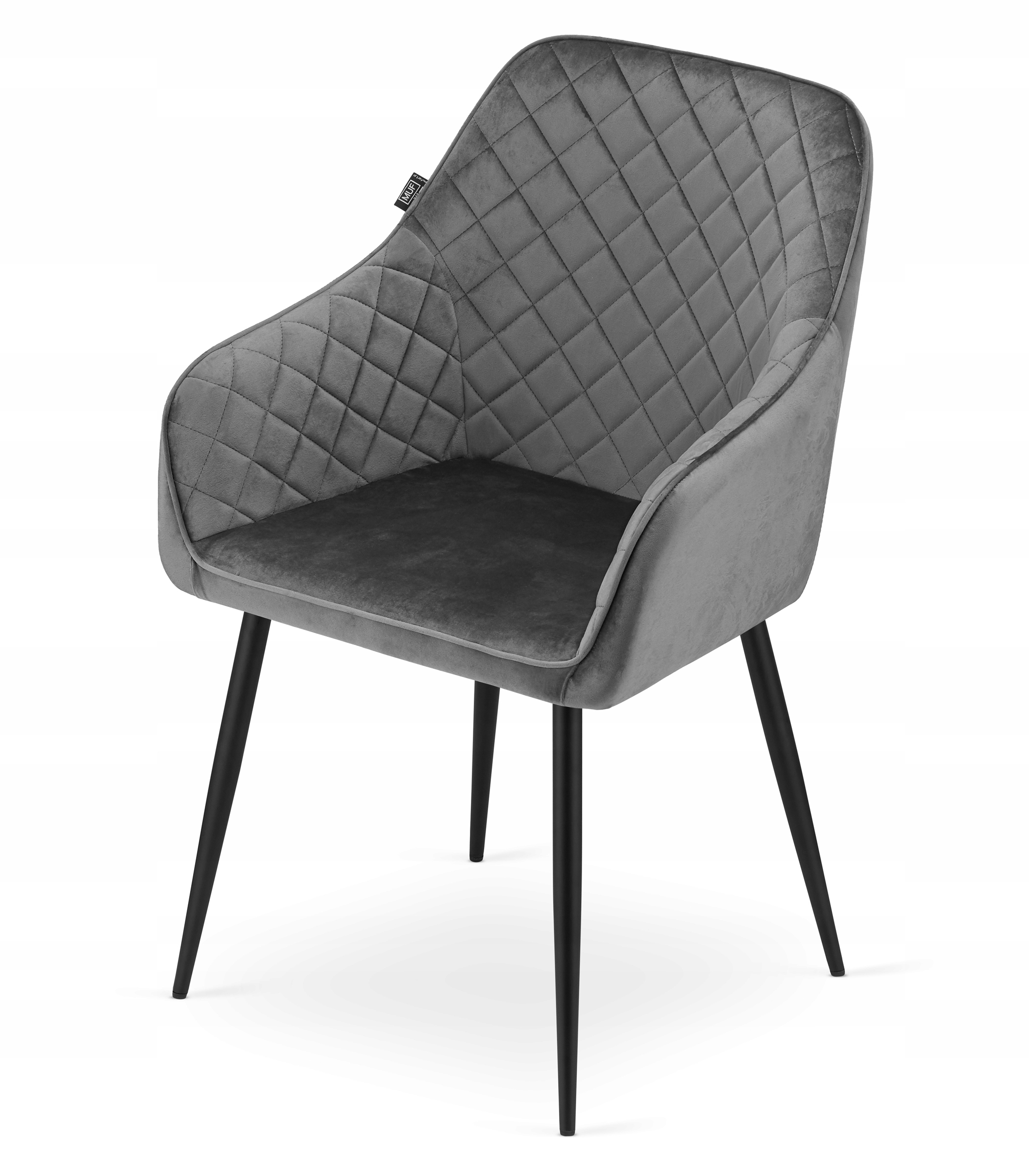 Krzesło TULSA aksamitne tapicerowane NOWOCZESNE Szerokość siedziska 44 cm