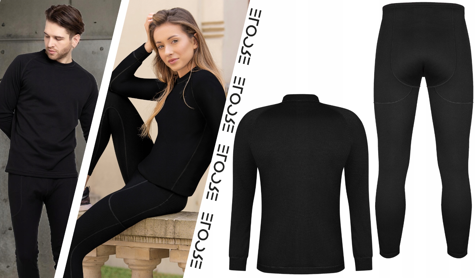 KOMPLET TERMOAKTYWNY MĘSKI XXXL CIEPŁY MESZEK SZYBKOSCHNĄCY WYGODNY ZESTAW Płeć produkt uniseks