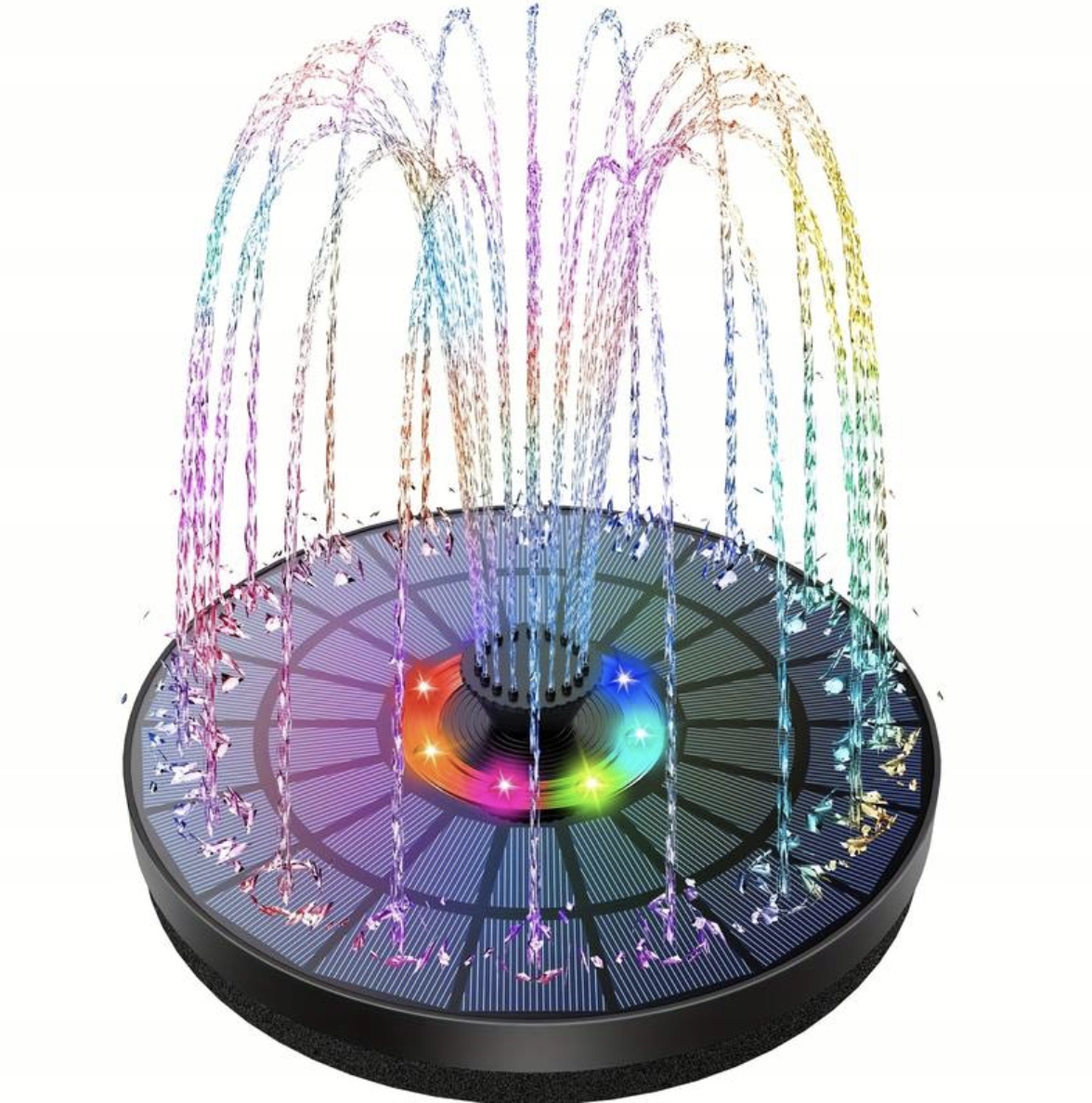 Fontanna Solarna LED do Oczka Basenu - Oświetlony Luksus Twojego Ogrodu