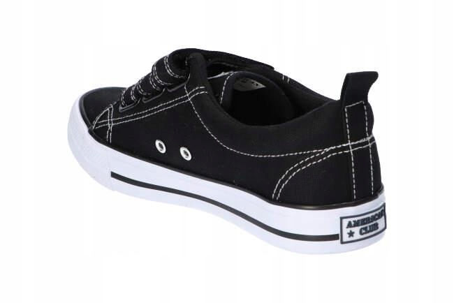 AMERICAN CLUB LH59 ORYGINALNE TRAMPKI PRZEWIEWNE TENISÓWKI NA RZEPY BLK 41 Rozmiar (new) 41
