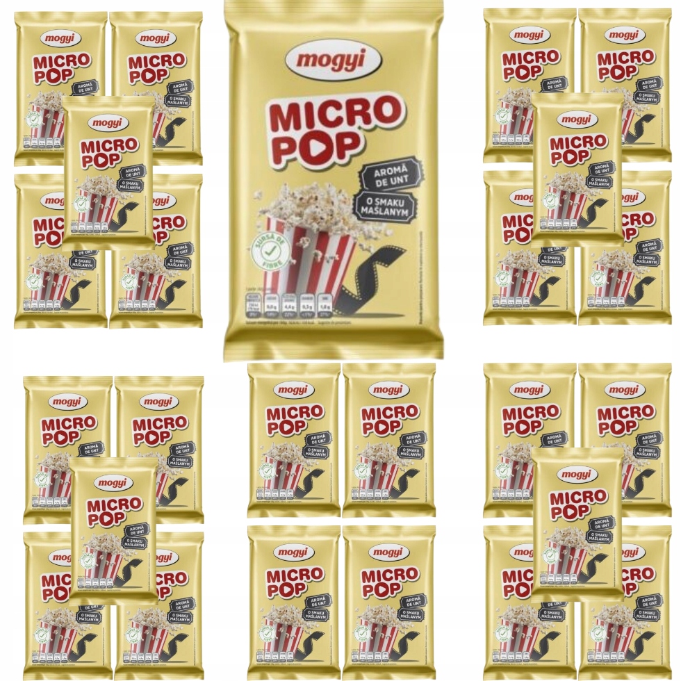 Popcorn Maślany Do Mikrofali MOGYI 80 g x 25 sztuk