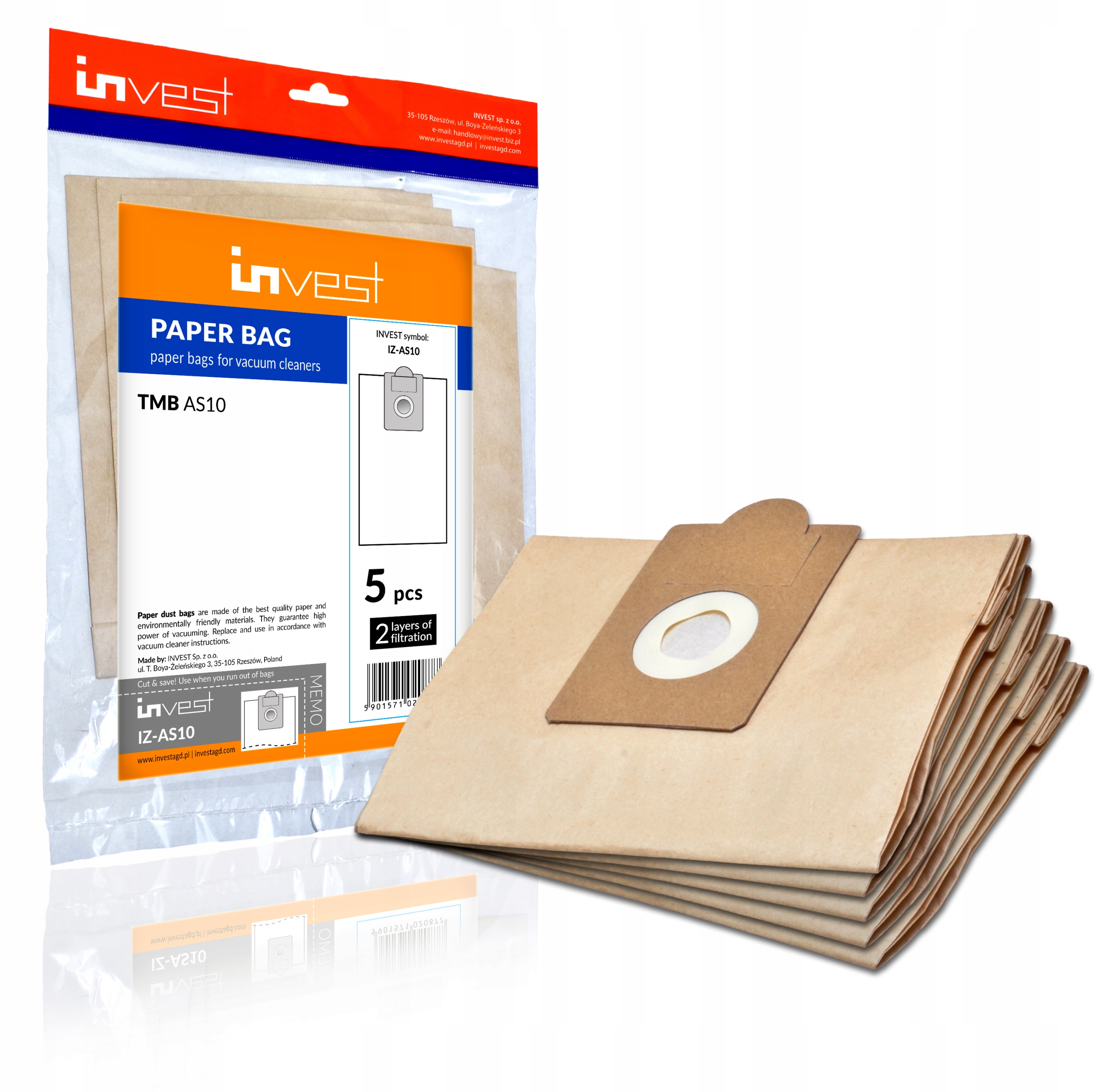 WORKI DO ODKURZACZA PAPIEROWE FAKIR NILCO 5SZT