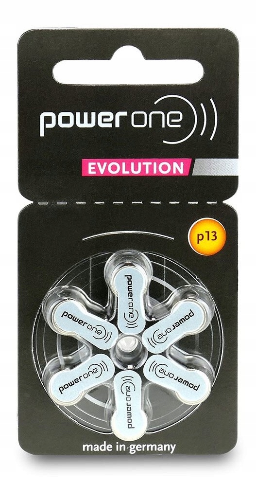 

Baterie słuchowe Power One Evolution Varta 13 6szt