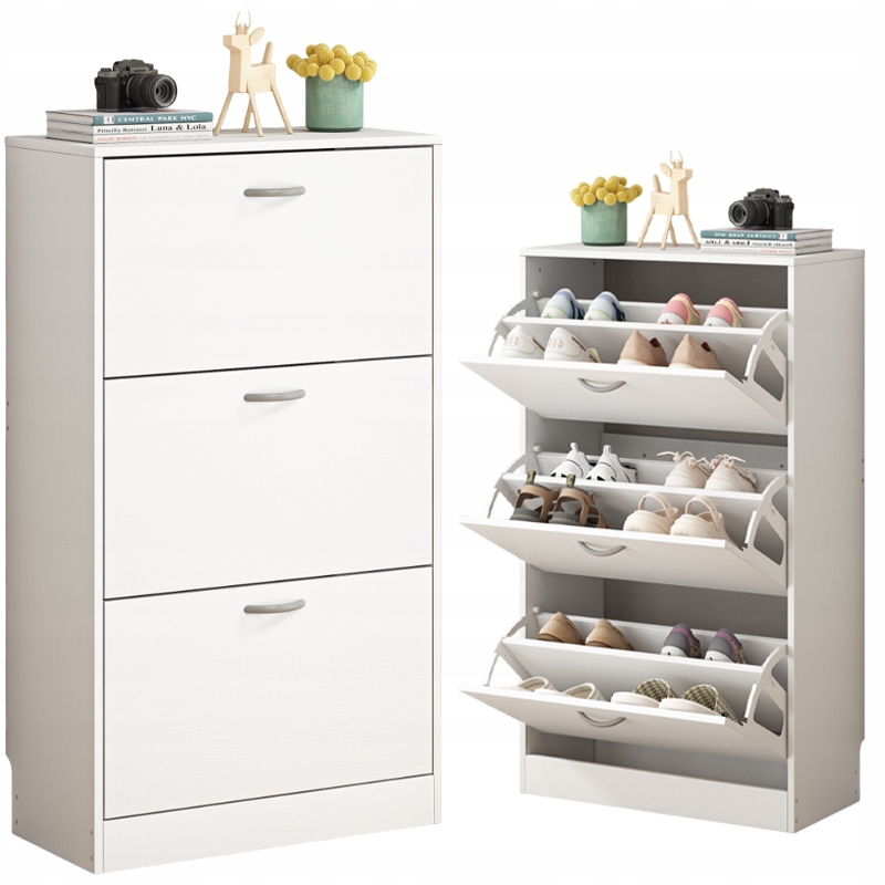 SZAFKA KOMODA REGAŁ NA BUTY DO PRZEDPOKOJU 3 DRZWI NOWOCZESNA LOFT 110 CM
