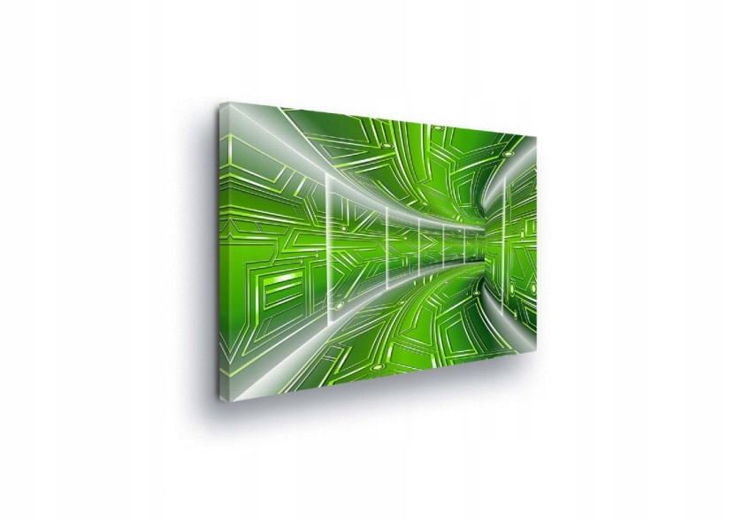 Obraz 80x60 Zelený tunel Iluze prostoru Minimalismus Současné umění