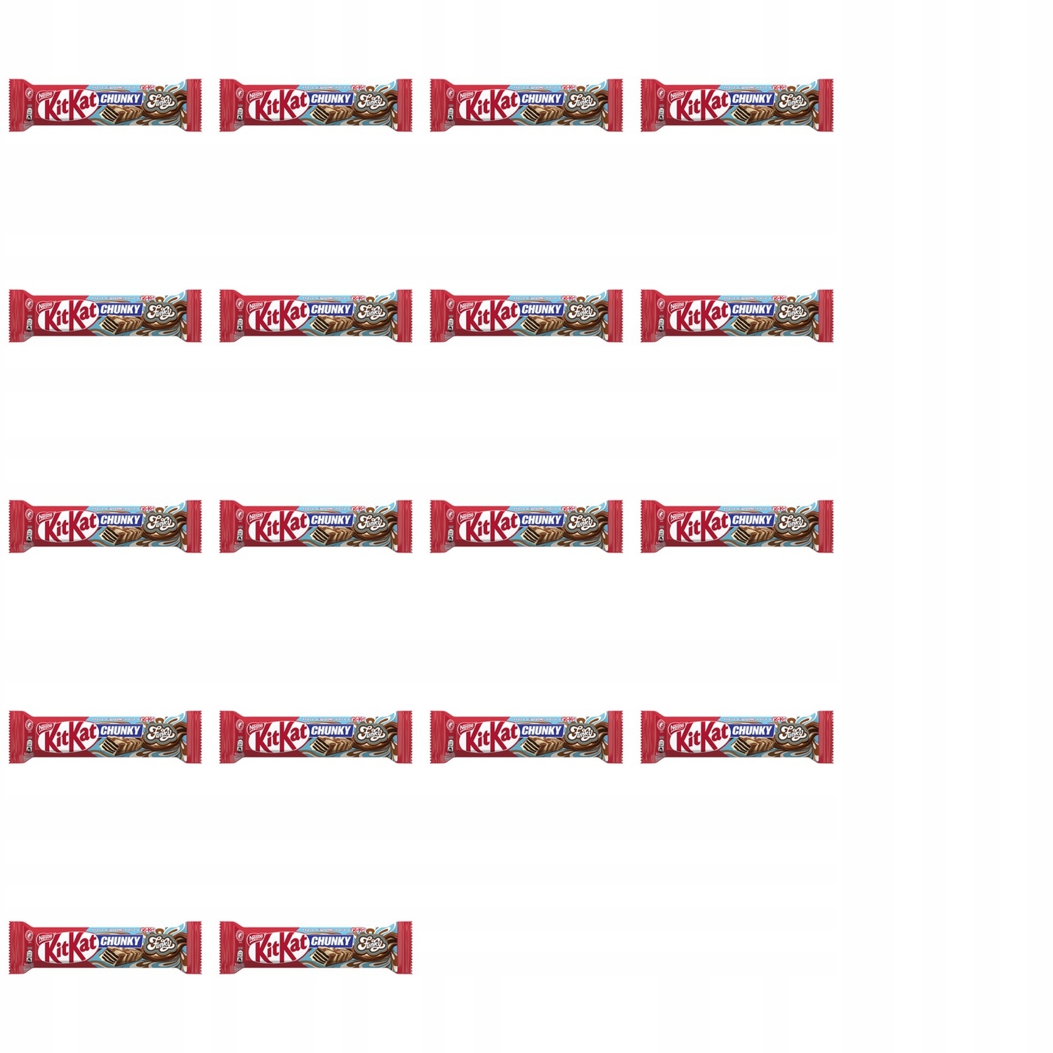 Levně 18x 40g Kitkat chunky funky tyčinka Půlka Kartonu