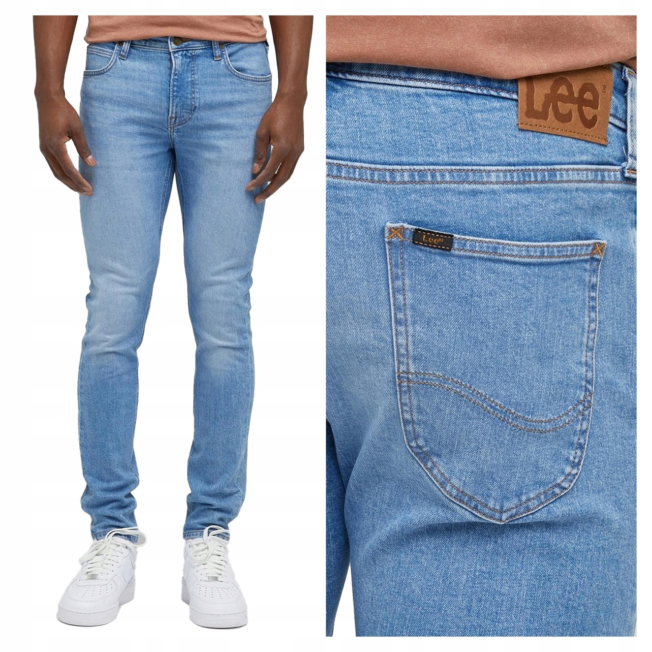 Pánské džínové kalhoty Lee Malone Tapered Fit Modré W34 L32