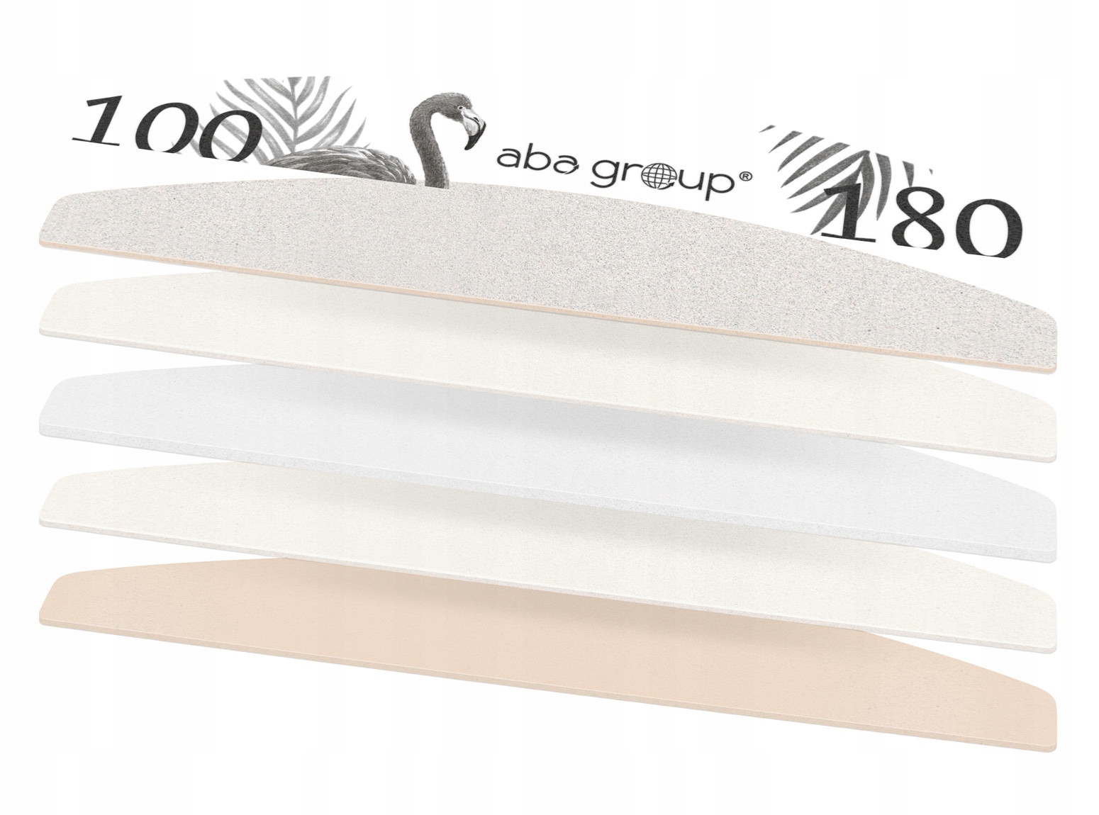 Pilnik do Paznokci 100/180 Łódka Półksiężyc Standard Aba Group 10 szt Typ półksiężyc (łódka)