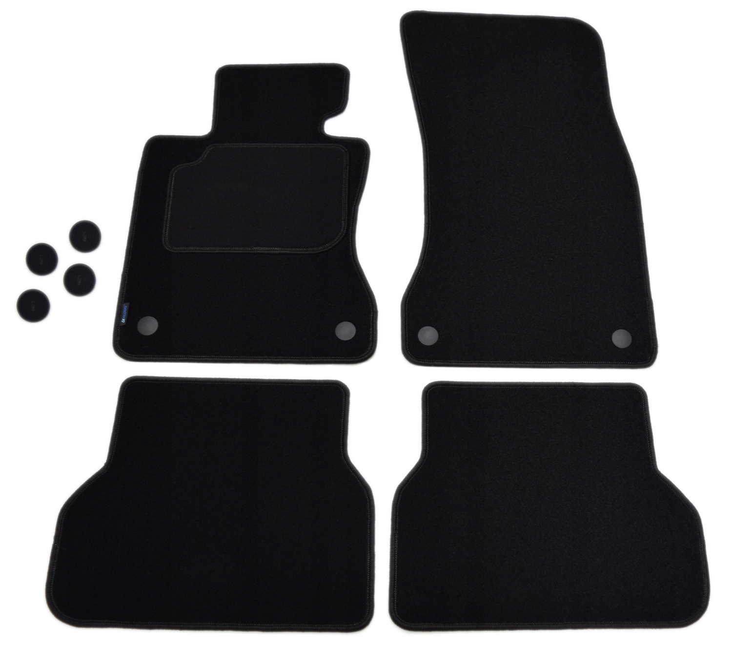 Bmw E60/E61 2003-2010r. Czarne dywaniki welurowe Silver.