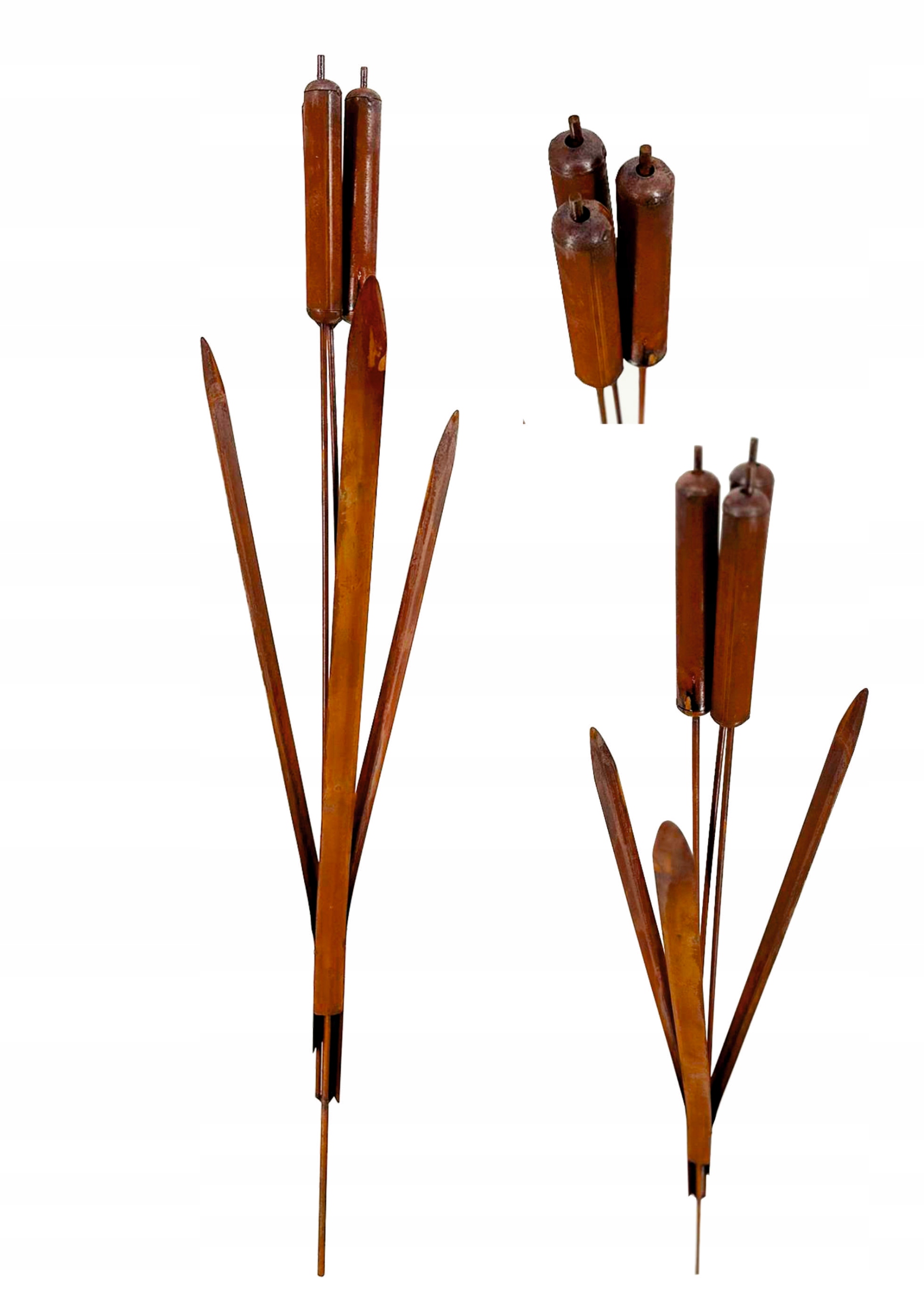 Dekorace do zahrady Zahradní palička Kovová Silná z Rezu Zapichovací Dekor 120 cm