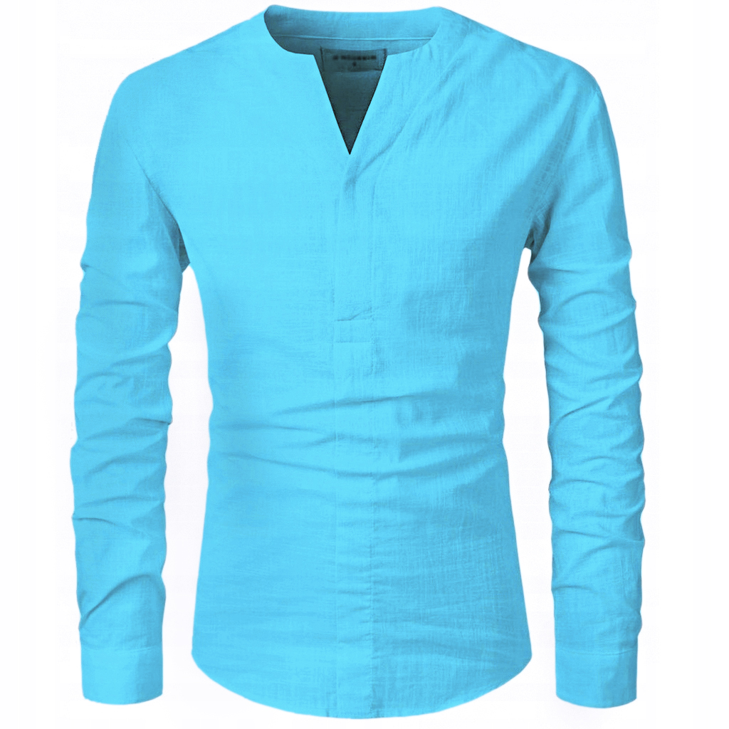 Pánská košile Stojka Casual Denní Lněná Len Unikát