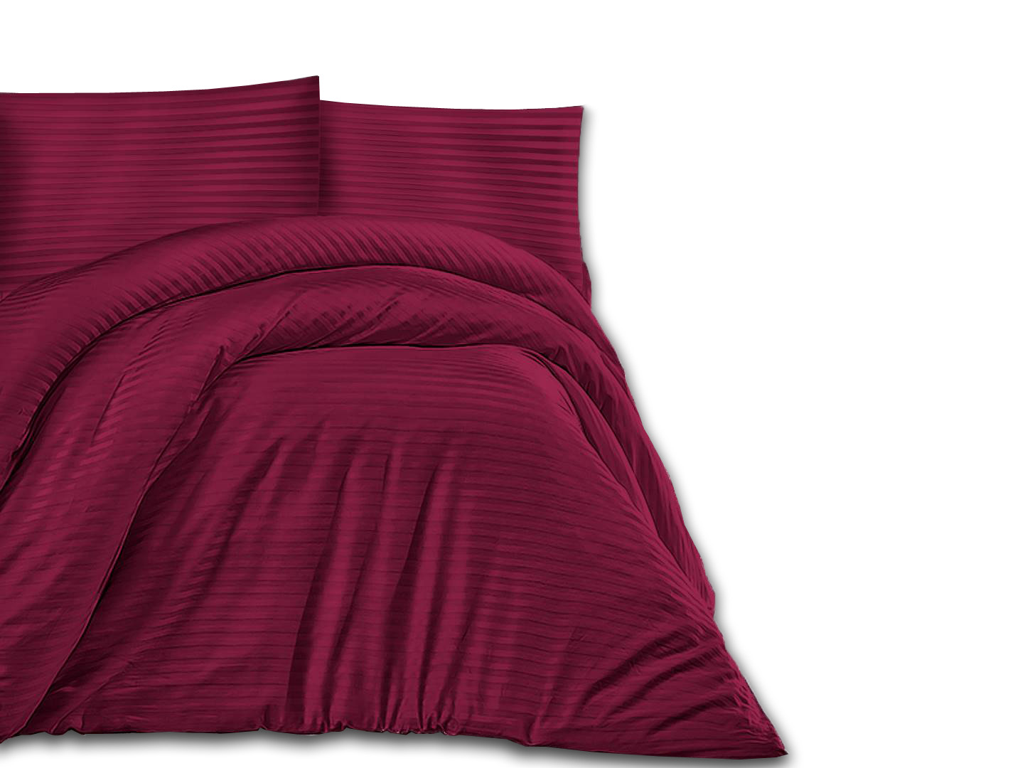 Posteľná Bielizeň Saténová Lux Cizgili 180x200 Bordová