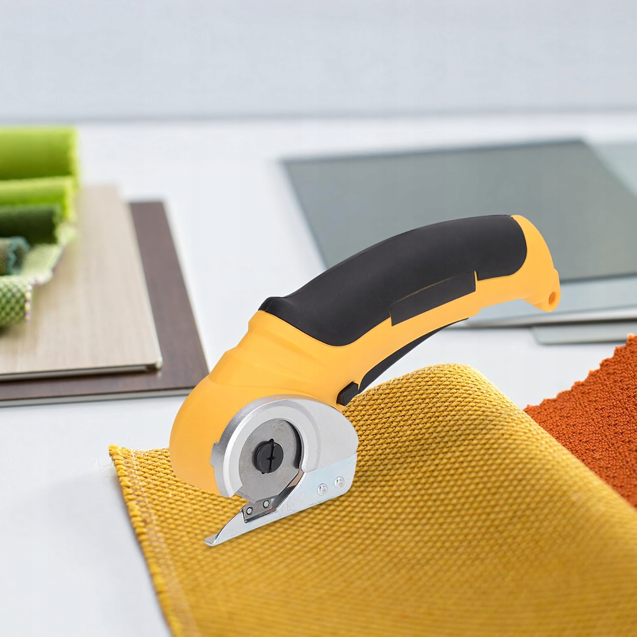 Belaidė audinių pjovimo mašina 4 V 2000 mAh, elektrinės žirklės iki 6 mm – nuotrauka 11