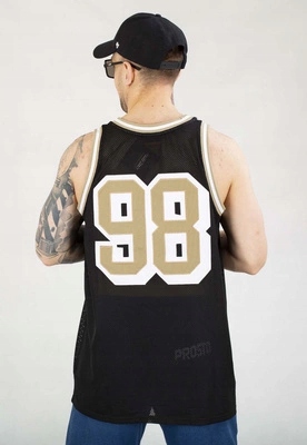 Tílko s hrubými ramínky Mesh černé