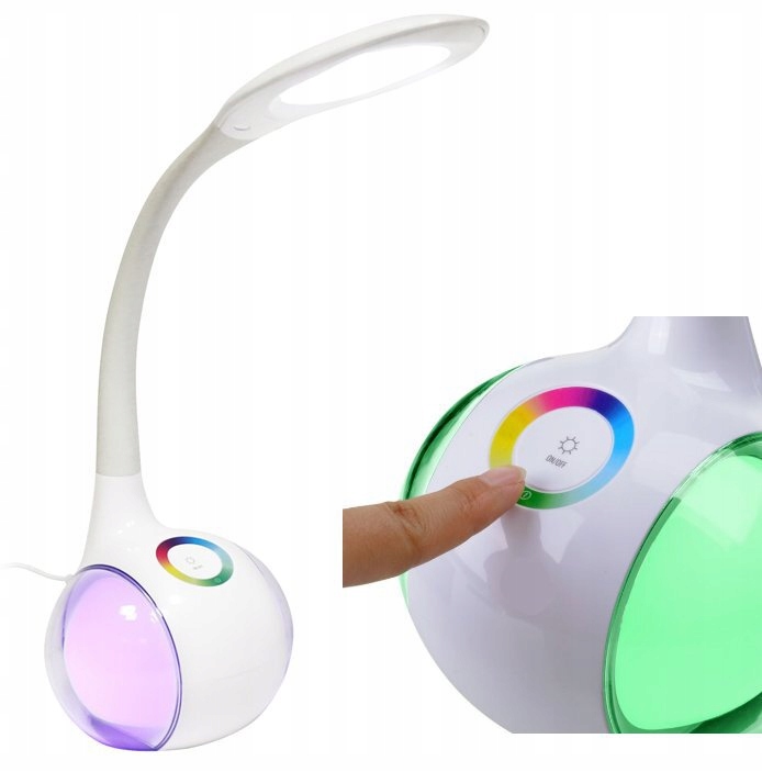 

Lampka Na Biurko Biurkowa 2w1 Led 7W Rgb Platinet