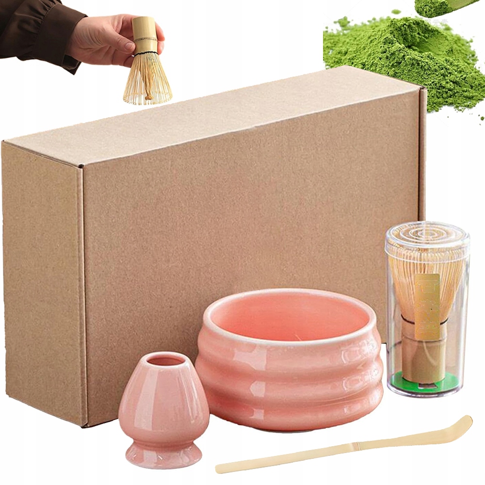 Levně Bambusová Sada Na Výrobu Matchy Šlehací Metla Lžíce Chasen, Metla 4V1