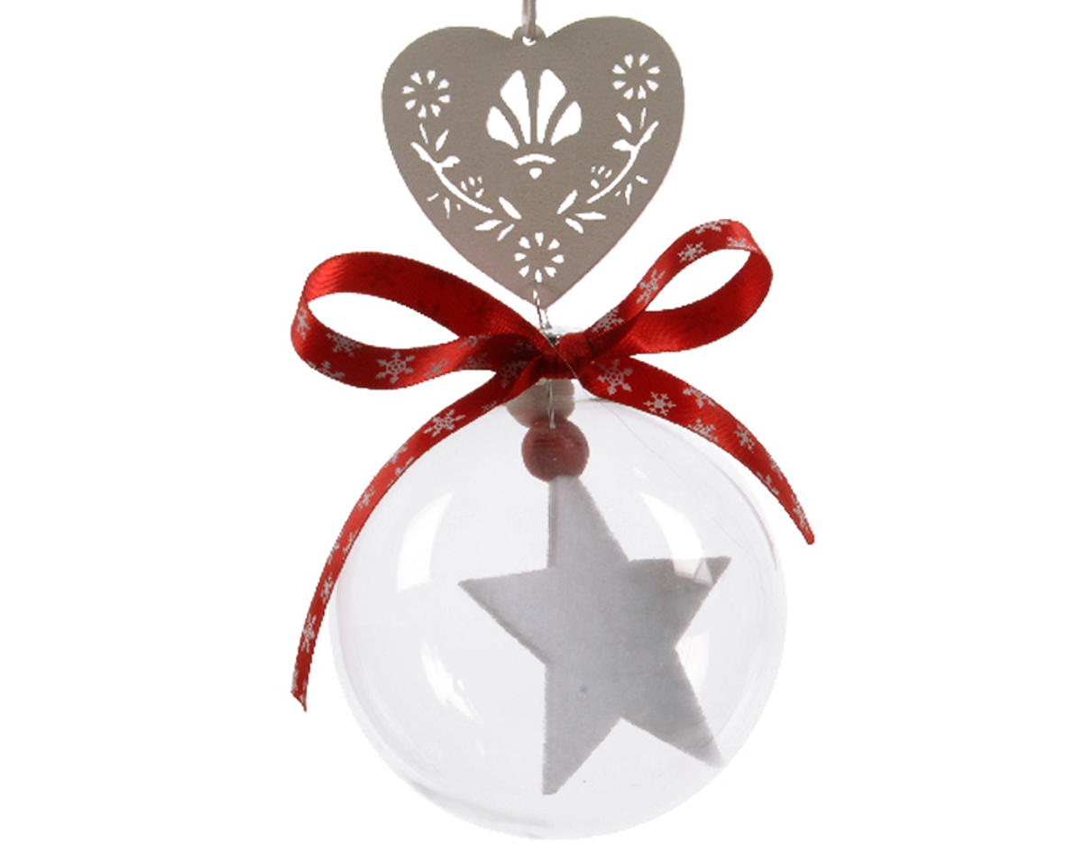 

Szklana Bombka Na Choinke Handmade 8cm wz5