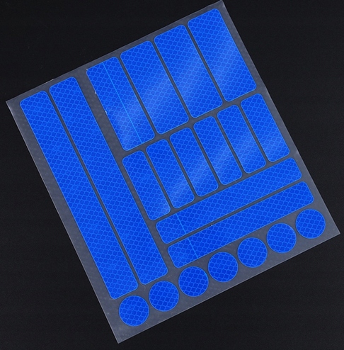 NAKLEJKI ODBLASKOWE NA WÓZEK ROWER KASK ODBLASKI ZESTAW NAKLEJEK 21 SZT Kod producenta REF-501