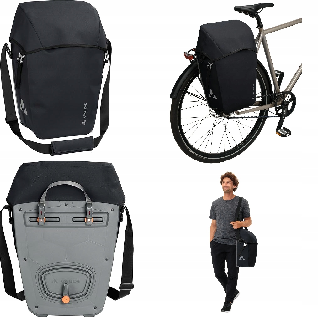 torba rowerowa sakwa tylna Comyou Pro phantom black 30l 2w1