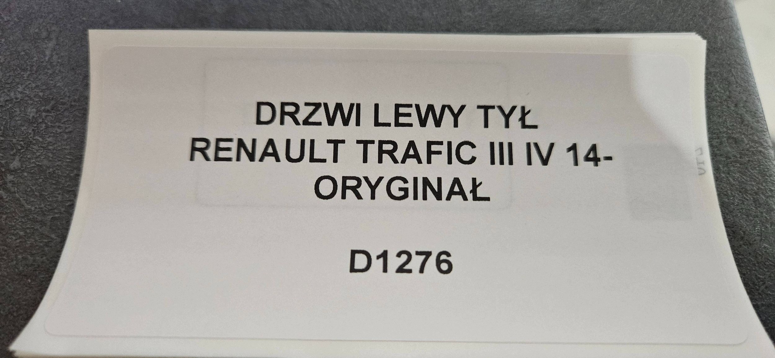 tür hinten links seite Renault Trafic III (X82)