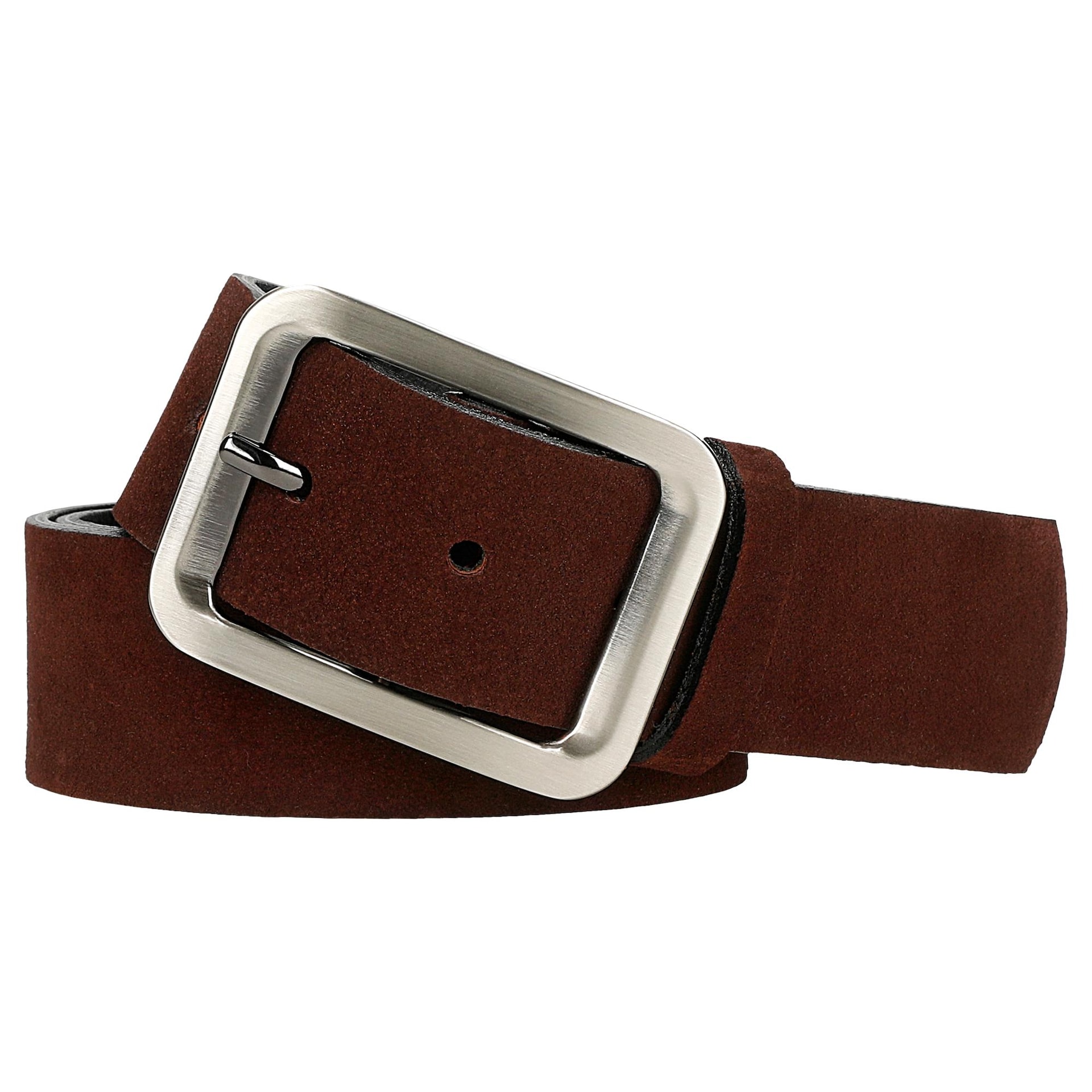 Dámský kožený Pásek , semiš, samet, stříbrná přezka, vínový Wojas vel.