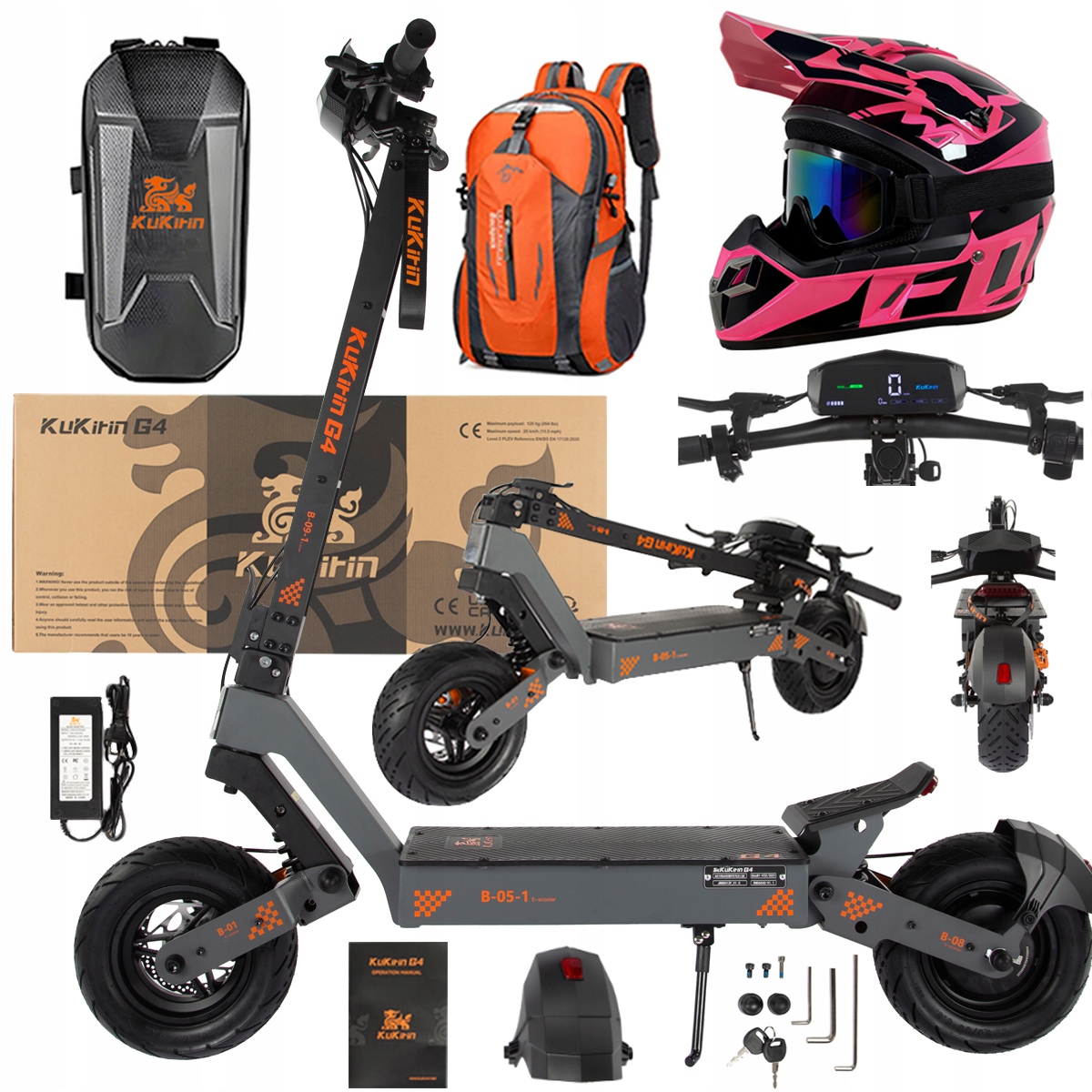 KuKirin G4 Skládací elektrická vozidla 2000W 70KM/H 60V 20Ah 75km +Dárek