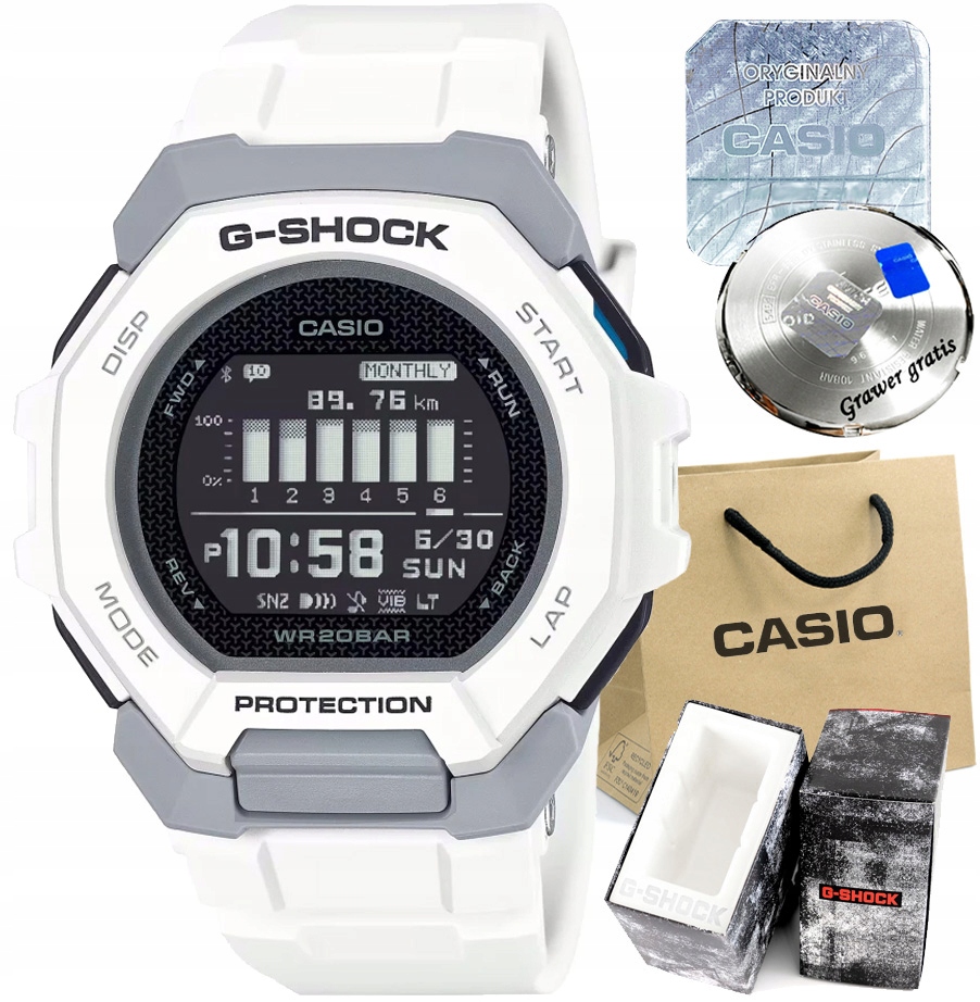 Pánské hodinky Casio G-shock G-squad Bluetooth s krokoměrem, voděodolné