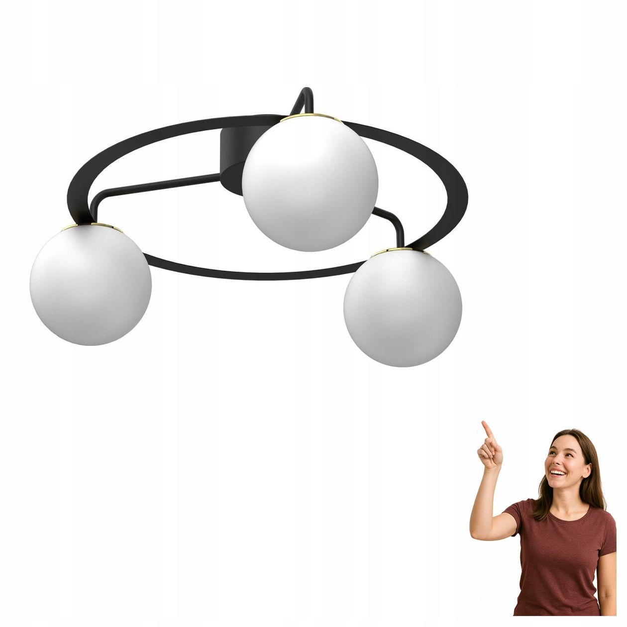 Stropní svítidlo Ballo 5668 Luminex s trojitou koulí