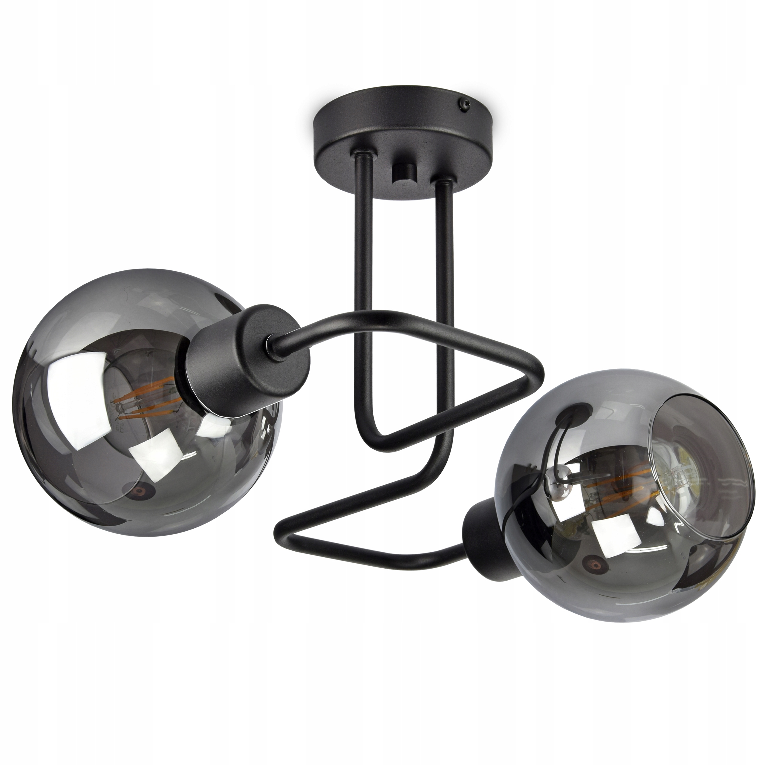 

Szklana Lampa Żyrandol Sufitowa Plafon Edison Kule