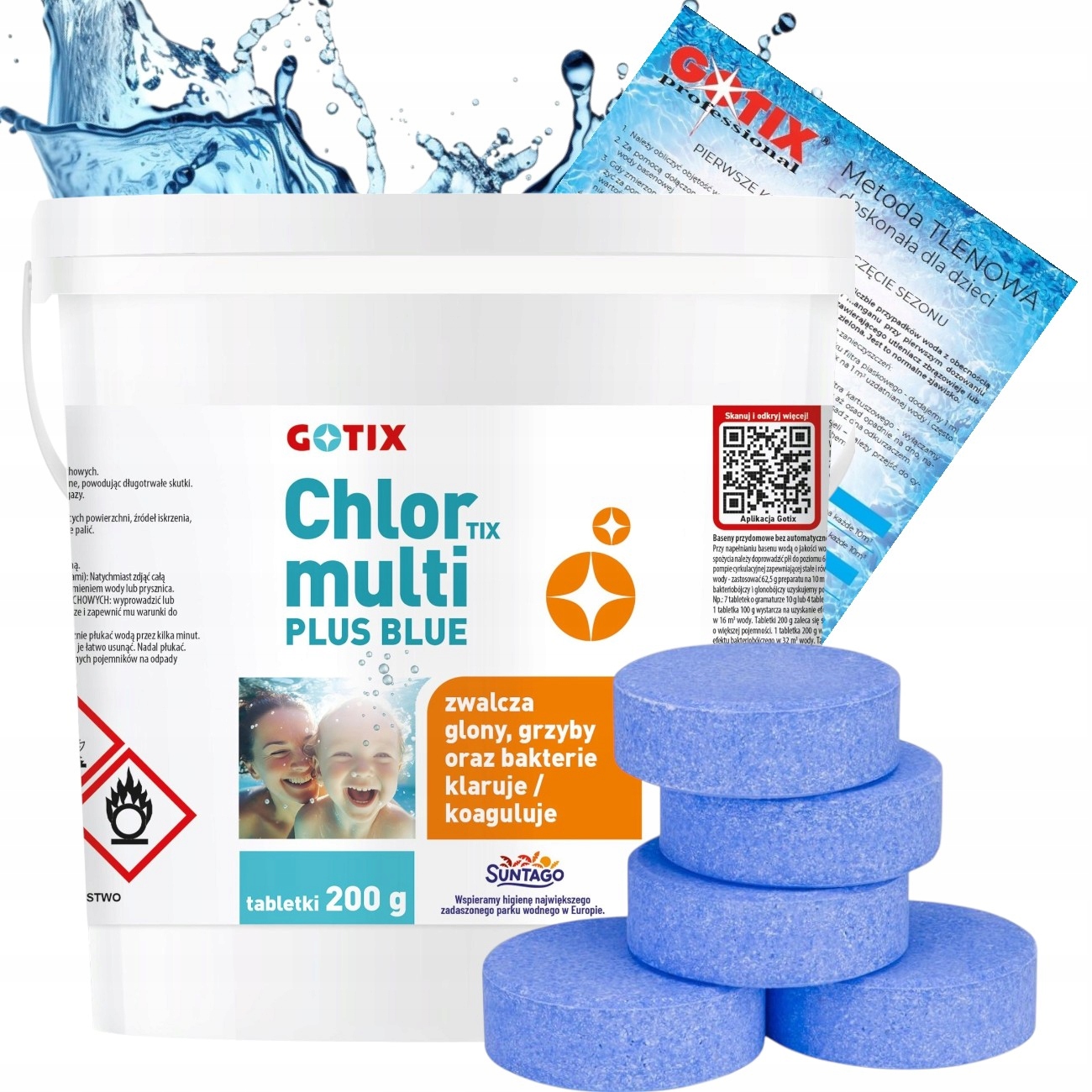 Chlor Do Basenu 15w1 3kg Niebieskie Tabletki Multifunkcyjne 200g Jacuzzi