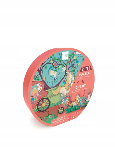 Puzzle 2D 3D Scenografia Księżniczka Dla Dzieci Marka Scratch