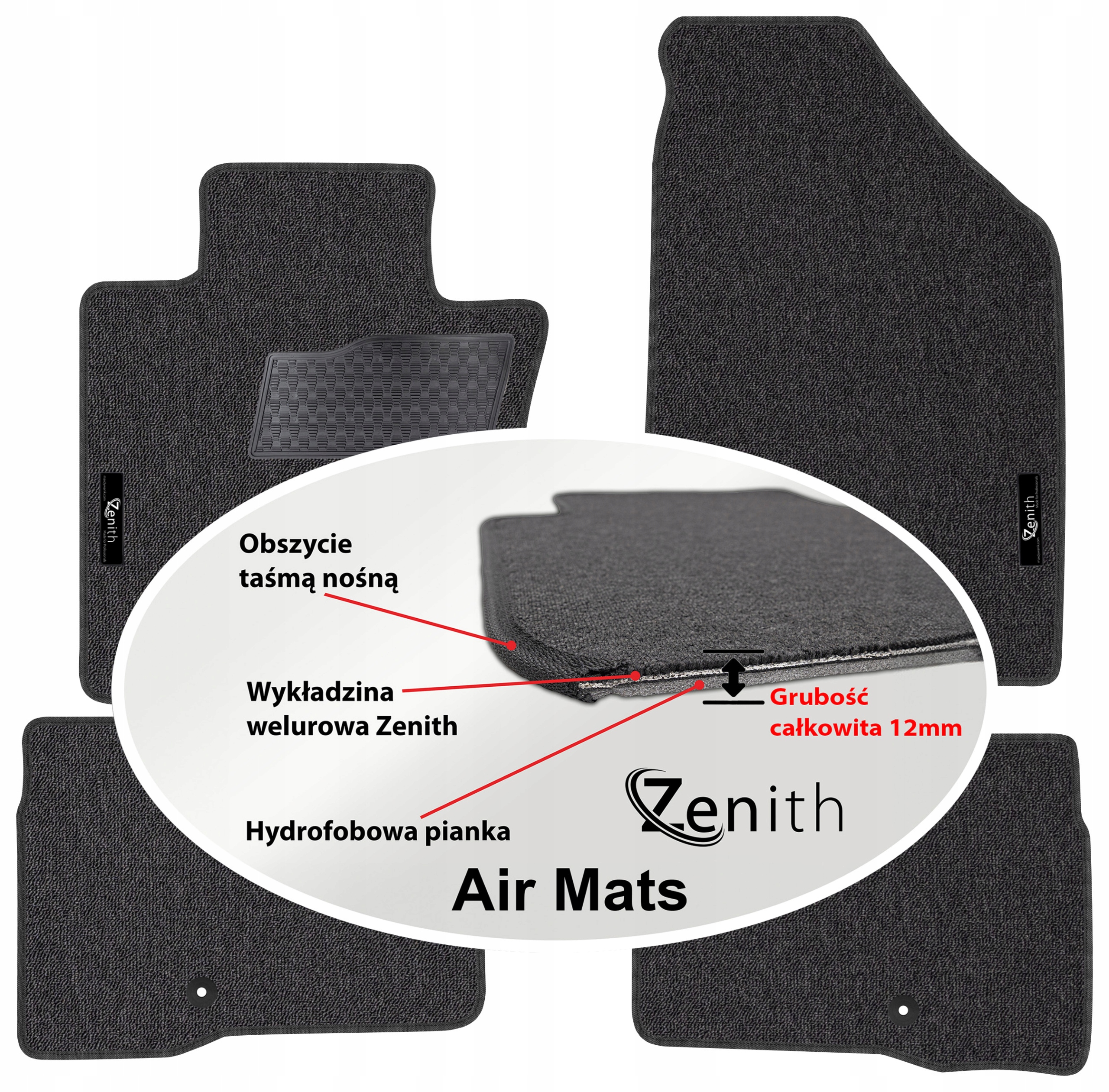 SsangYong Torres Suv 2019 Velúrové koberčeky do auta Zenith Air Mats
