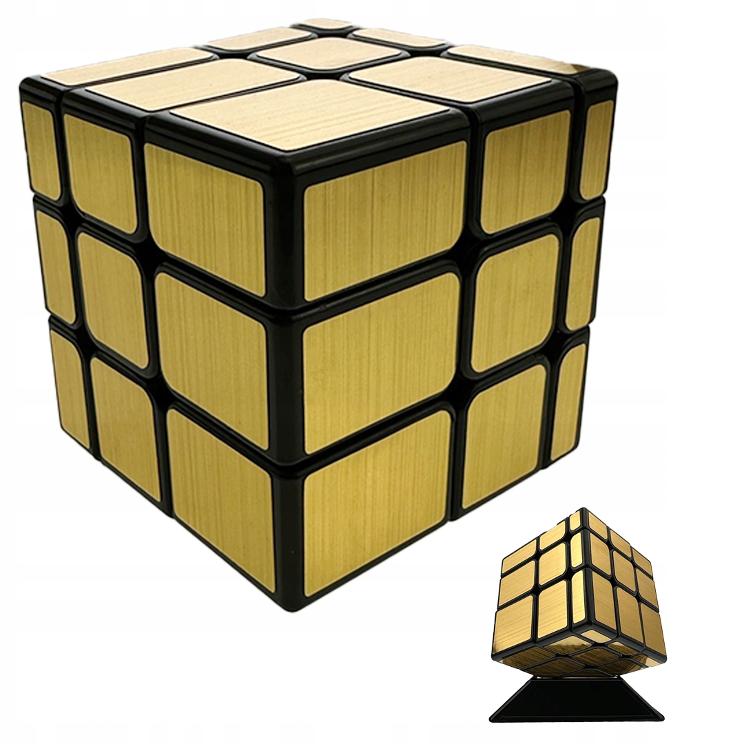 ORYGINALNA WYREGULOWANA KOSTKA MIRROR ZŁOTA SZYBKA KOSTKA + PODSTAWKA Kod producenta kostka mirror moyu + podstawka rubika