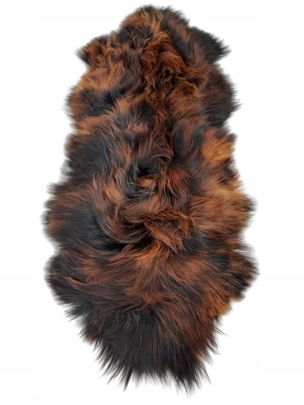 Koža Ovčí Island Koberec z 2 Koží Ohnivá Čierna