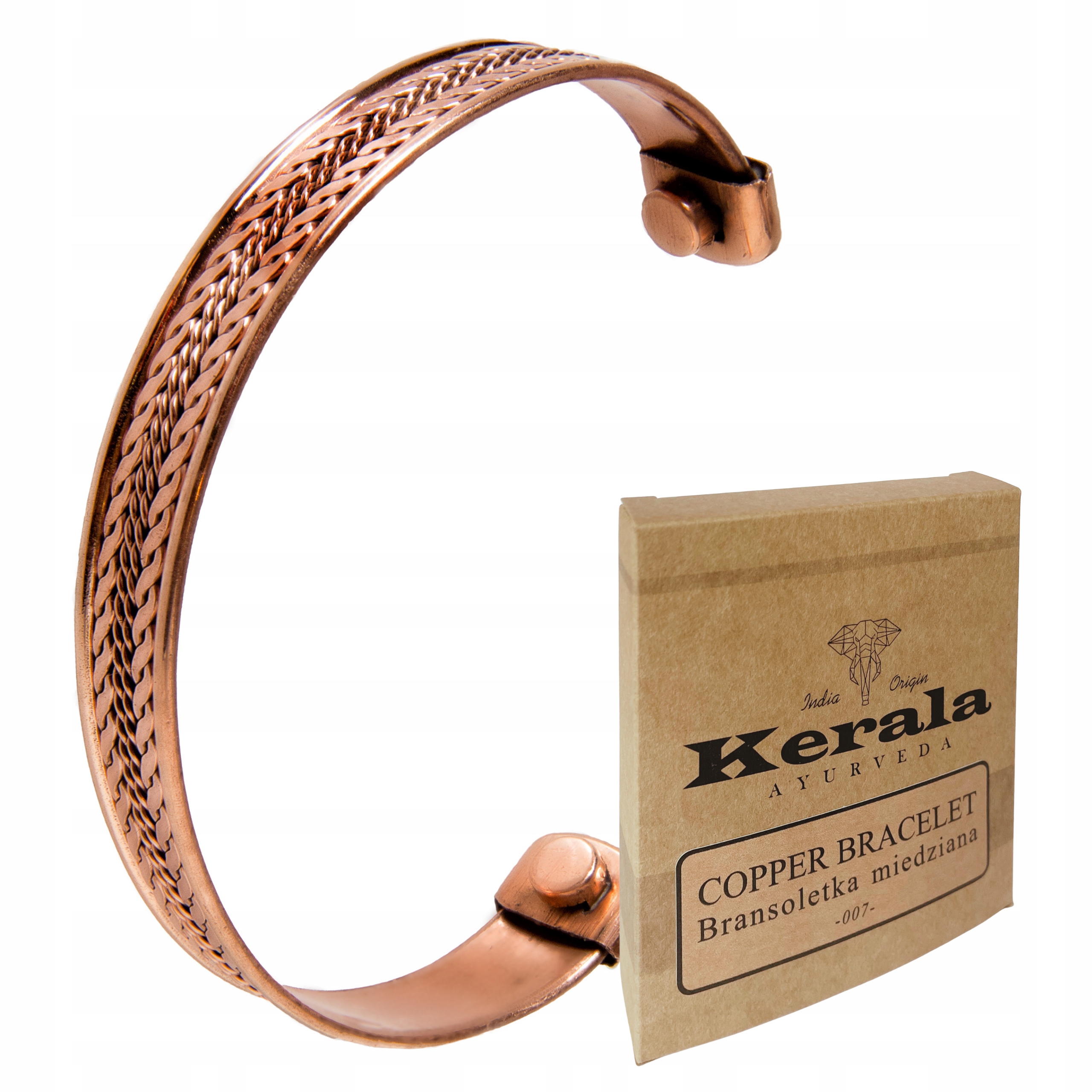 

Bransoletka Miedziana Męska Magnetyczna Kerala