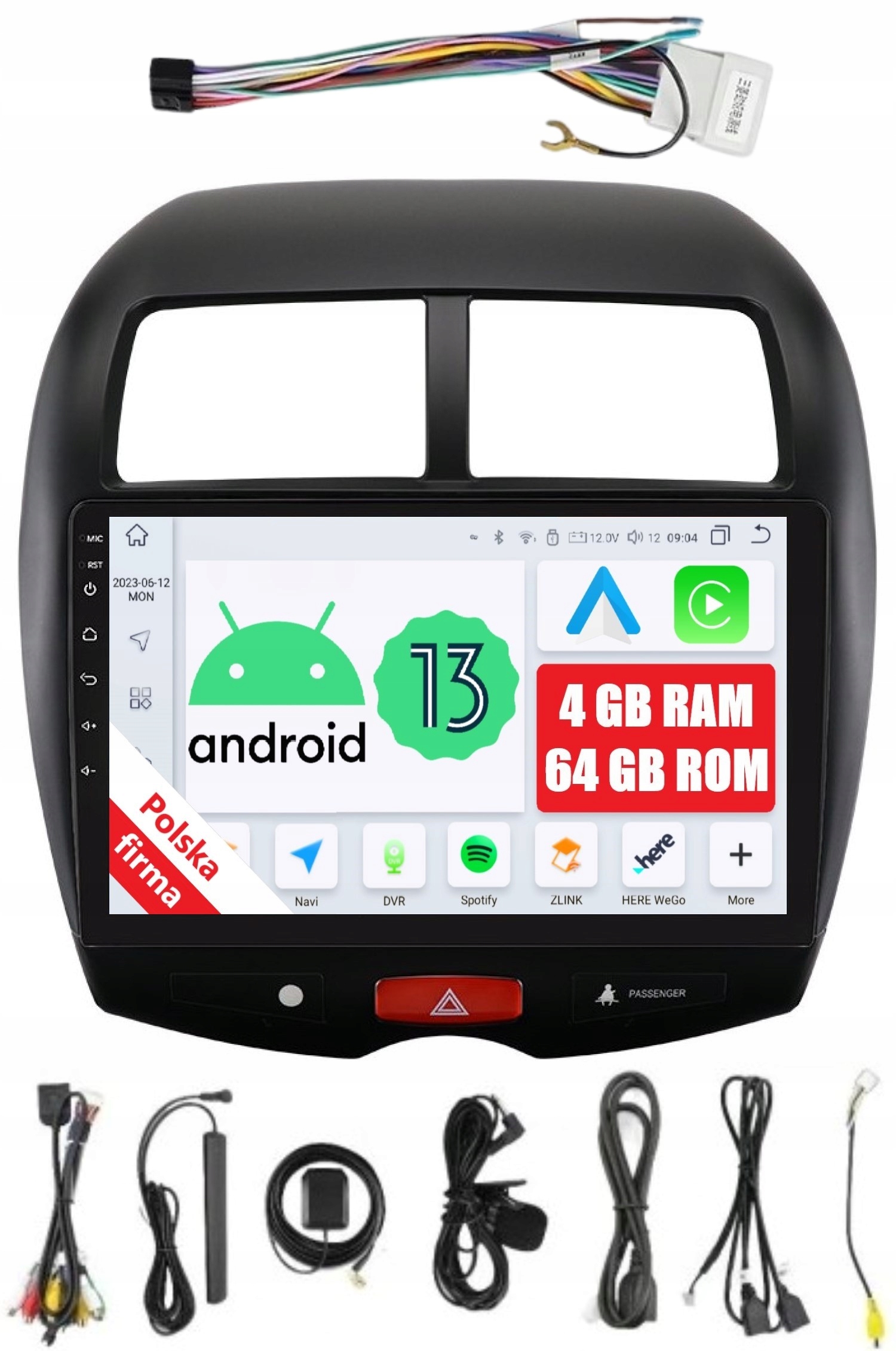Rádio 2DIN Navigácia Android Mitsubishi Asx 1 4/64 Gb Dsp Carplay Lte