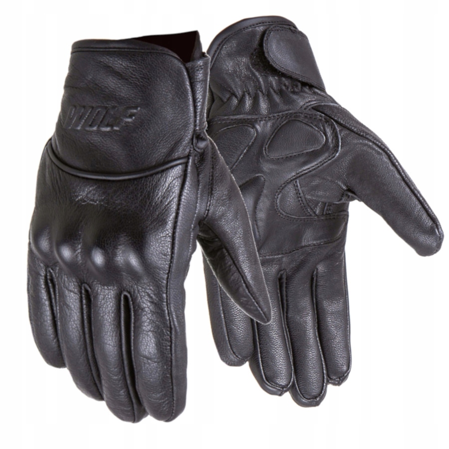 SKÓRZANE RĘKAWICE MOTOCYKLOWE WOLF FORZA BLACK XL